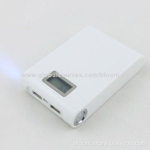 1,200mAh LED Power Banks for iPhone, with LED Torch, White/Black Color, Single USB PortNew